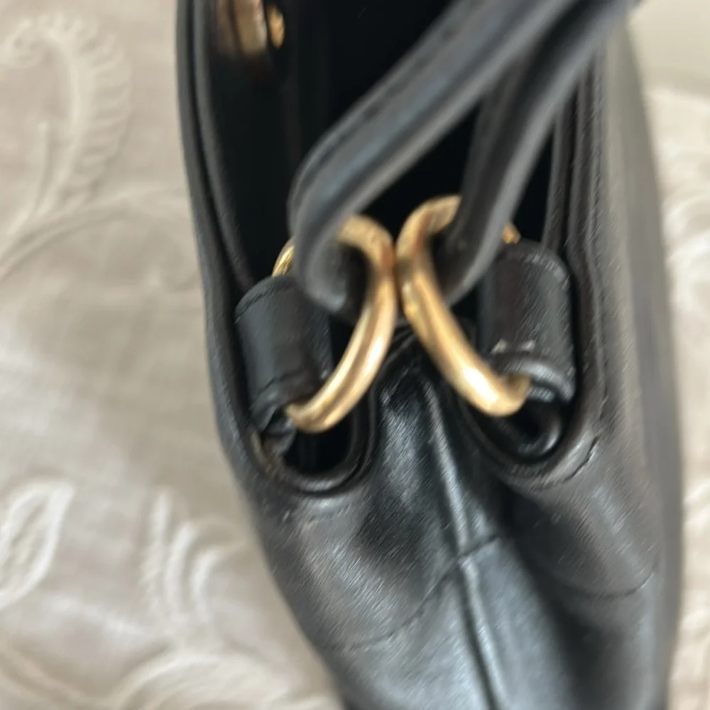 Coach Vintage Rare Dixon Black Leather Bag with COA